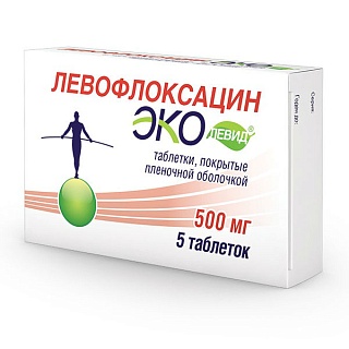 Левофлоксацин Эколевид таб п/о 500мг N5 (Авва-Рус)