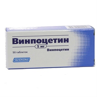 Винпоцетин таб 5мг N50 (Биоком) Винпоцетин таб 5мг N50 (Биоком)