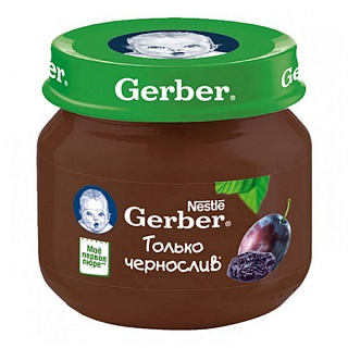 Гербер пюре чернослив 80г (Нестле)