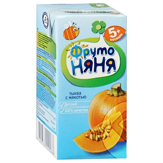 Купить фруто няня нектар тыква с мяк с 4мес 200мл (прогресс) Фруто Няня нектар тыква с мяк с 4мес 200мл (Прогресс)