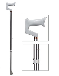 Трость WR-415 с контур ручкой серебро